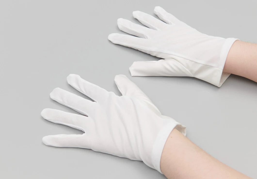 White Dust-Free Ceremonial Sun Protection Riding Gloves