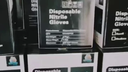 Guantes de examen de nitrilo desechables para el hogar con polvo y sin polvo