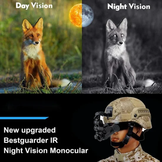 Gafas de visión nocturna Gen 3 montadas en casco ODM, monocular de alcance para telescopio de caza